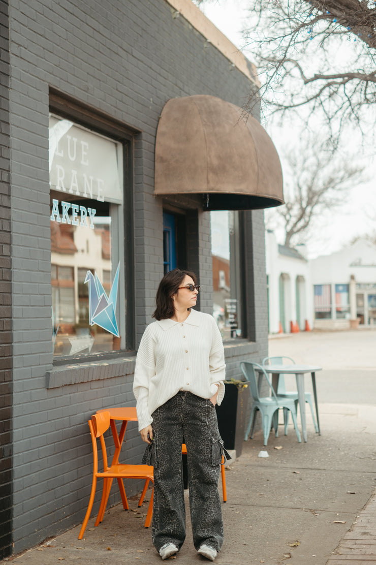Button Down Sweater