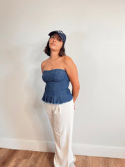 Denim Bustier Top