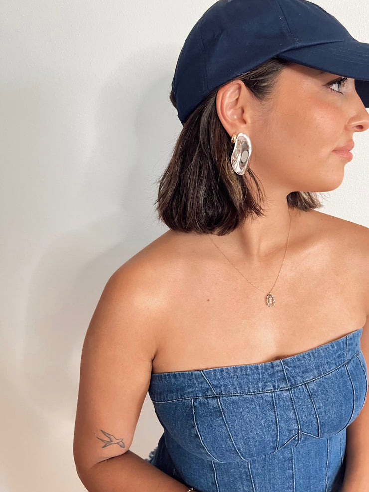 Denim Bustier Top