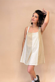 Linen Color-block Dress